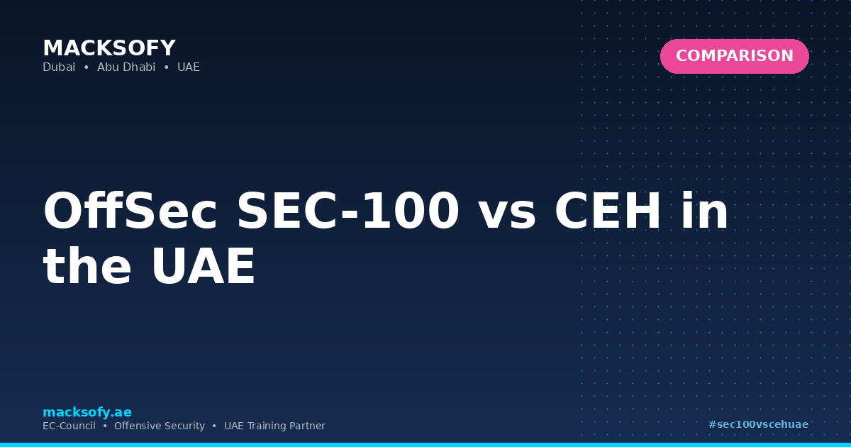 OffSec SEC-100 vs CEH in the UAE — Macksofy Technologies, Dubai UAE