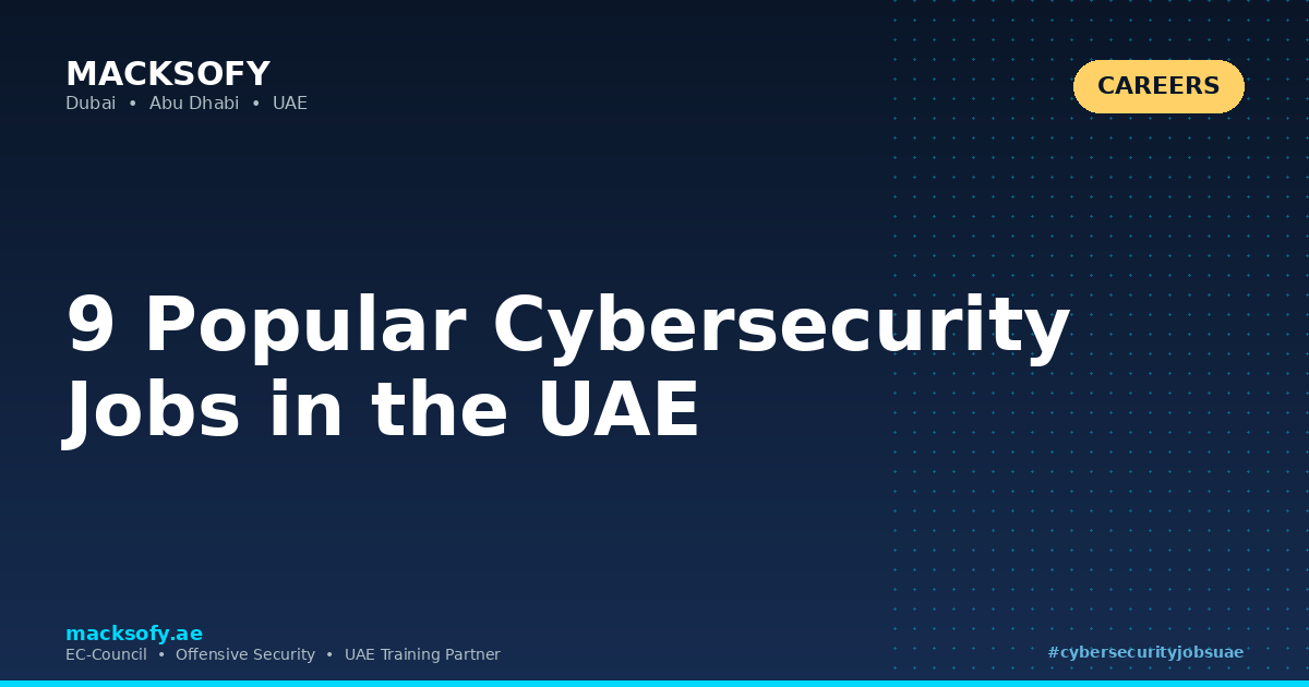 9 Popular Cybersecurity Jobs in the UAE — Macksofy Technologies, Dubai UAE